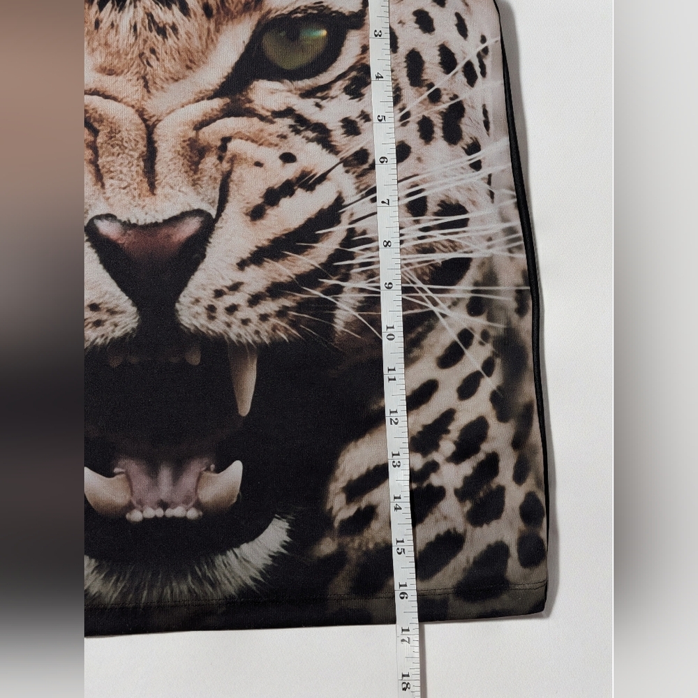 Express Leopard Face Mini Skirt Statement Animal … - image 7